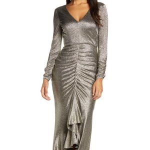NEW Eliza J V-Neck Long Sleeve Midi Dress 4